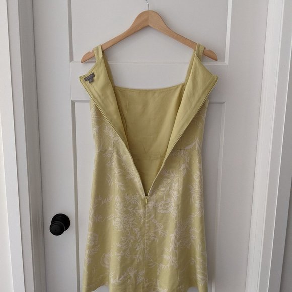 Silk Sundress Ann Taylor 6P Lime Yellow Green - Picture 4 of 5